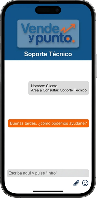 Soporte Vendeypunto en Celular